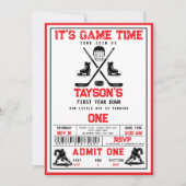 Invitation C’est le temps du jeu Hockey 1er anniversaire (Devant)