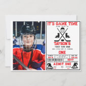 Invitation C’est le temps du jeu Hockey 1er anniversaire de l (Devant)