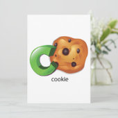 Invitation C est pour Cookie Lettre de l'alphabet Chip Chocol (Debout devant)