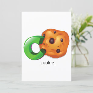 Invitation C est pour Cookie Lettre de l'alphabet Chip Chocol