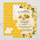 Invitation C’est tellement doux d’être mignon floral de premi (Devant / Derrière)