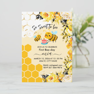 Invitation C’est tellement doux d’être mignon floral de premi