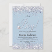 Invitation C’est un Baby shower de Parties scintillant Boy Bl (Devant)