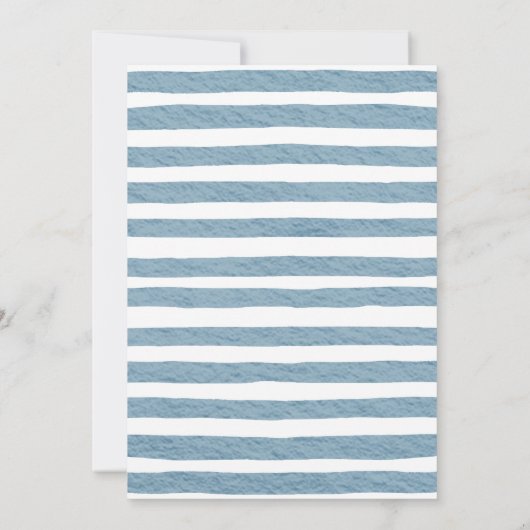 Invitation C’est un Baby shower en étoffe bleu Boho Boy (Dos)