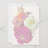 Invitation c_ZinniaTeintesMélangéesZinnia Bouquet Fleurs Vari (Dos)