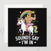 Invitation Ça a l'air gay je suis dedans  (Devant / Derrière)