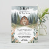 Invitation Ça Amuse Mère Sauvage D'Être Baby shower Boisé (Debout devant)