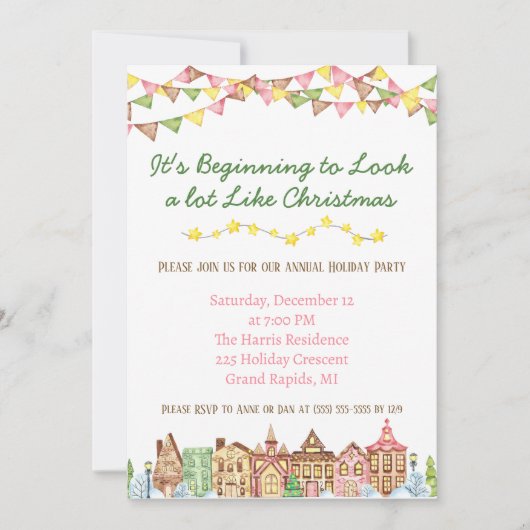 Invitation Ça commence à ressembler beaucoup à Noël (Devant)
