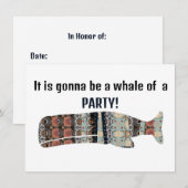 Invitation Ça Va Être Une Baleine D'Une Fête (Devant / Derrière)