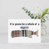 Invitation Ça Va Être Une Baleine D'Une Fête (Debout devant)