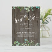 Invitation Ça vaut la peine d'attendre Eucalyptus Verdure Boi (Debout devant)