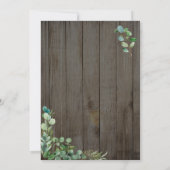 Invitation Ça vaut la peine d'attendre Eucalyptus Verdure Boi (Dos)