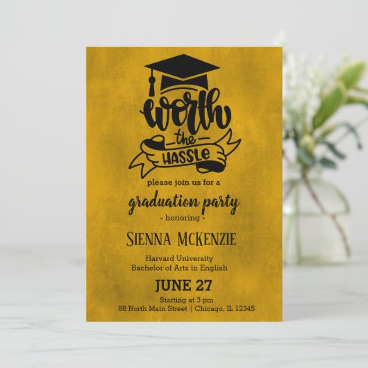 Invitation Ça vaut le coup - Jaune (Debout devant)