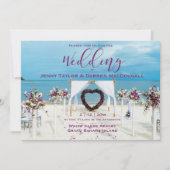 Invitation Cabana Beach Destination Mariage (Devant)