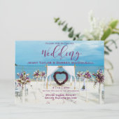 Invitation Cabana Beach Destination Mariage (Debout devant)