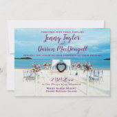 Invitation Cabana Beach Destination Mariage (Devant)