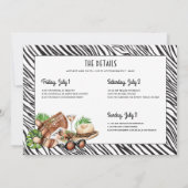 Invitation Cabana Boy 40e anniversaire Week-end (Dos)