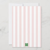 Invitation Cabana Rayures Palm Beach Monogram Crête (Dos)