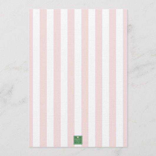 Invitation Cabana Stripes Palm Beach Monogram Crest (Dos)
