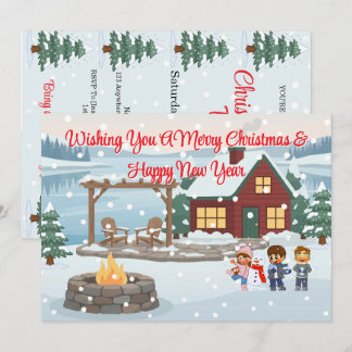 Invitation Cabane joyeux Noël dans les vacances d'hiver