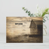 Invitation cabane primitive de l'ouest rural vieille grange f (Debout devant)