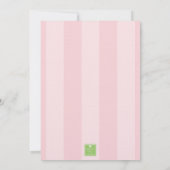 Invitation Cabane Rose Rayures Palm Beach  (Dos)