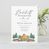 Invitation Cabine Bachelorette Week-end dans la Woods Invitat (Debout devant)