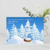 Invitation Cabine de neige (Debout devant)