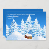 Invitation Cabine de neige (Devant / Derrière)