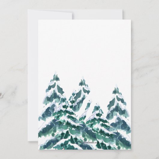 Invitation Cabine de neige (Dos)