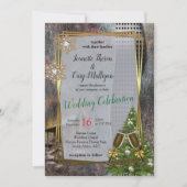 Invitation Cabine de pierre de famille rustique (Devant)