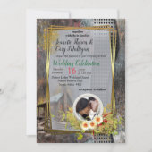 Invitation Cabine de pierre de famille rustique (Devant)