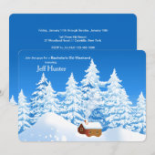 Invitation Cabine enneigée (Devant / Derrière)