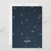 Invitation Cabine forestier rustique Ours Étoiles Noël fête (Dos)