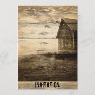 Invitation cabine primitif de pays de ferme de pays