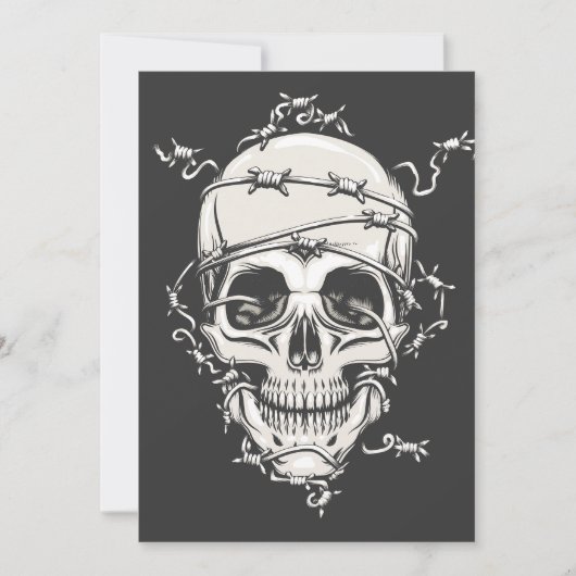 Invitation Câble Barbelé (Devant)