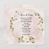 Invitation Câble Wreath et Bouquets Hydrangea (Devant / Derrière)