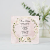 Invitation Câble Wreath et Bouquets Hydrangea (Debout devant)