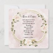 Invitation Câble Wreath et Bouquets Hydrangea (Devant)