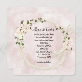 Invitation Câble Wreath et Bouquets Hydrangea (Devant / Derrière)