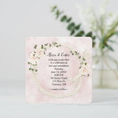 Invitation Câble Wreath et Bouquets Hydrangea (Debout devant)