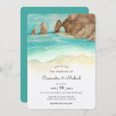 Invitation Cabo San Lucas | El Arco | Destination Wedding Inv (Devant / Derrière)