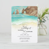 Invitation Cabo San Lucas | El Arco | Mariage de destination (Debout devant)