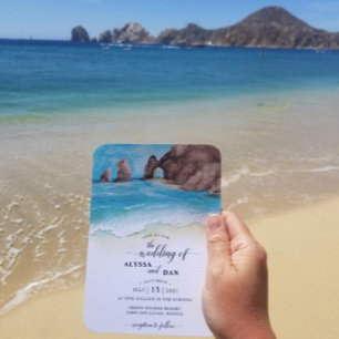 Invitation Cabo San Lucas   El Arco   Mariage de destination