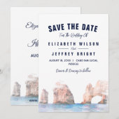 Invitation Cabo San Lucas Mexique Aquarelle Enregistrer la da (Devant / Derrière)