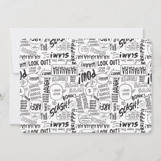 Invitation cacahuètes | Simple Snoopy Photo Anniversaire (Dos)