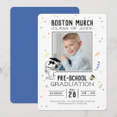 Invitation cacahuètes | Snoopy et Woodstock Graduation (Devant / Derrière)