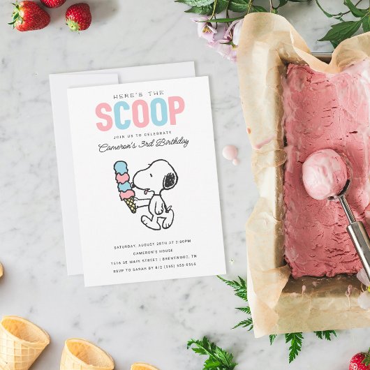 Invitation cacahuètes | Voici la Scoop - Crème glacée Anniver
