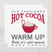 Invitation cacao chaud de ferme de vacances (Devant / Derrière)