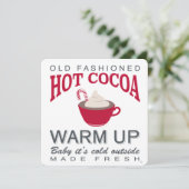 Invitation cacao chaud de ferme de vacances (Debout devant)